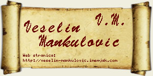 Veselin Mankulović vizit kartica